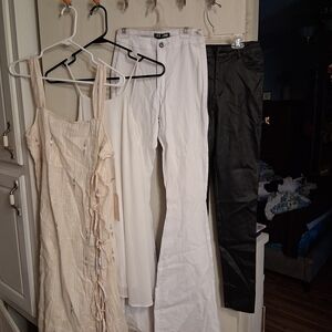 Stylish White and Black Women's Pants